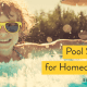 A woman in the pool with sunglasses on.